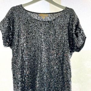 Michael Kors sequin holiday party blouse